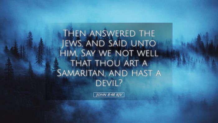 Picture 05 - John 8:48 KJV Desktop Wallpaper - Then answered the Jews, and said unto him, Say we - Desktop Bible Verse Wallpaper