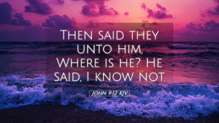 Picture 05 - John 9:12 KJV Desktop Wallpaper - Then said they unto him, Where is he? He said, I - Desktop Bible Verse Wallpaper