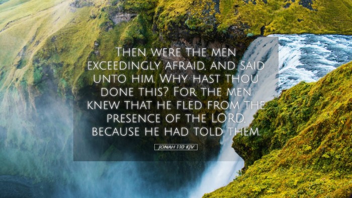 Picture 05 - Jonah 1:10 KJV Desktop Wallpaper - Then were the men exceedingly afraid, and said - Desktop Bible Verse Wallpaper