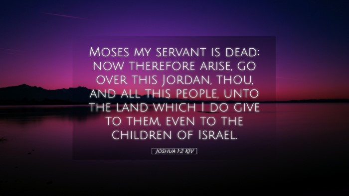 Picture 05 - Joshua 1:2 KJV Desktop Wallpaper - Moses my servant is dead; now therefore arise, go - Desktop Bible Verse Wallpaper
