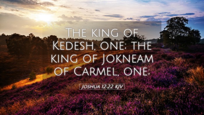 Picture 05 - Joshua 12:22 KJV Desktop Wallpaper - The king of Kedesh, one; the king of Jokneam of - Desktop Bible Verse Wallpaper