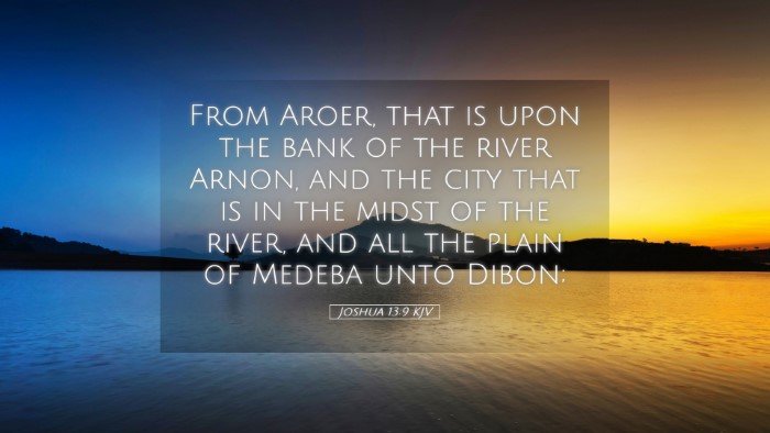 Picture 05 - Joshua 13:9 KJV Desktop Wallpaper - From Aroer, that is upon the bank of the river - Desktop Bible Verse Wallpaper