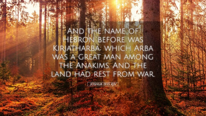 Picture 05 - Joshua 14:15 KJV Desktop Wallpaper - And the name of Hebron before was Kirjatharba; - Desktop Bible Verse Wallpaper