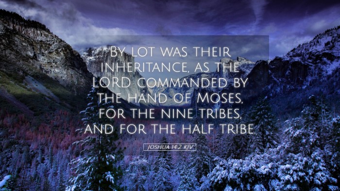 Picture 05 - Joshua 14:2 KJV Desktop Wallpaper - By lot was their inheritance, as the LORD - Desktop Bible Verse Wallpaper
