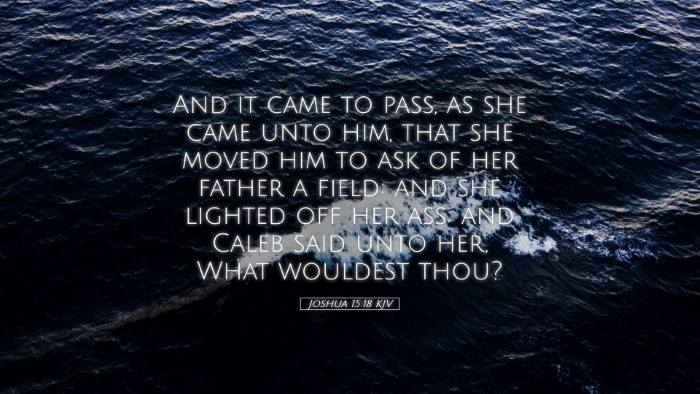 Picture 05 - Joshua 15:18 KJV Desktop Wallpaper - And it came to pass, as she came unto him, that - Desktop Bible Verse Wallpaper