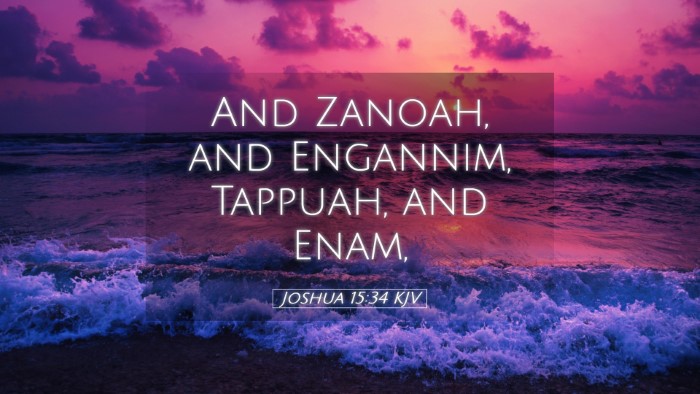 Picture 05 - Joshua 15:34 KJV Desktop Wallpaper - And Zanoah, and Engannim, Tappuah, and - Desktop Bible Verse Wallpaper