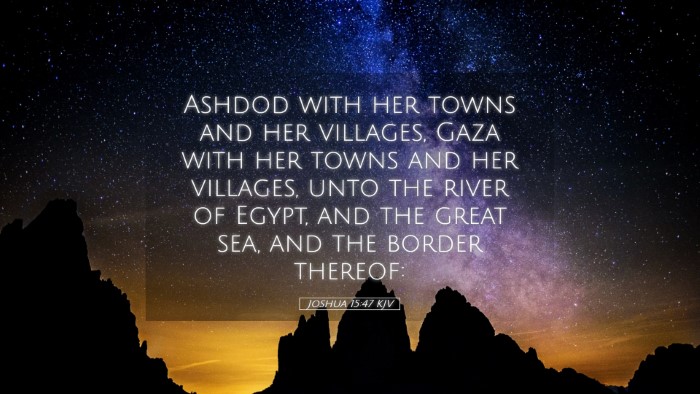 Picture 05 - Joshua 15:47 KJV Desktop Wallpaper - Ashdod with her towns and her villages, Gaza with - Desktop Bible Verse Wallpaper