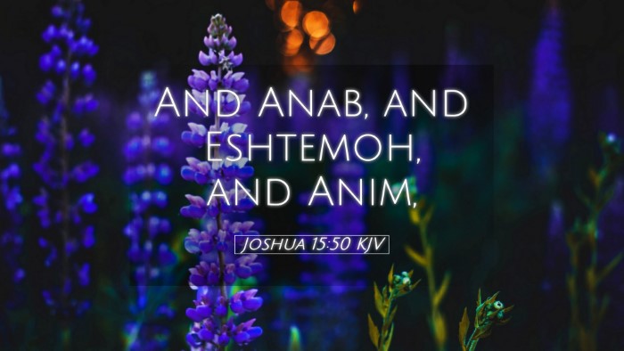 Picture 05 - Joshua 15:50 KJV Desktop Wallpaper - And Anab, and Eshtemoh, and - Desktop Bible Verse Wallpaper