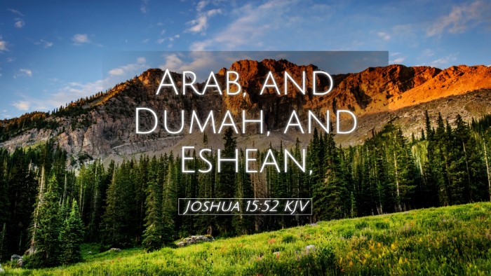 Picture 05 - Joshua 15:52 KJV Desktop Wallpaper - Arab, and Dumah, and - Desktop Bible Verse Wallpaper