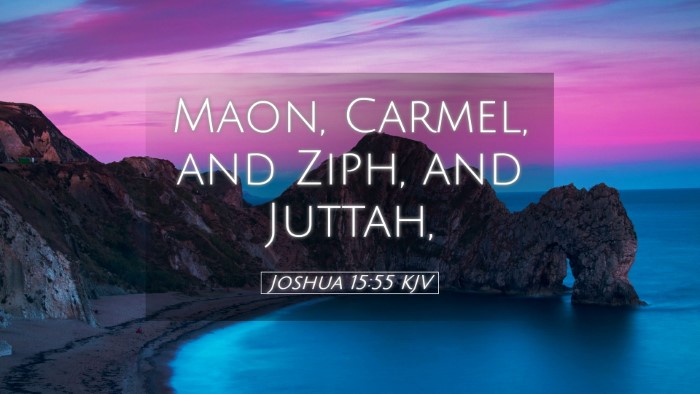Picture 05 - Joshua 15:55 KJV Desktop Wallpaper - Maon, Carmel, and Ziph, and - Desktop Bible Verse Wallpaper