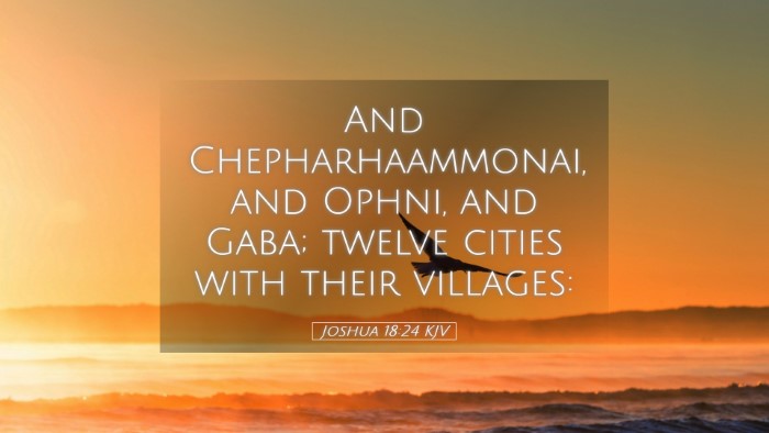 Picture 05 - Joshua 18:24 KJV Desktop Wallpaper - And Chepharhaammonai, and Ophni, and Gaba; twelve - Desktop Bible Verse Wallpaper