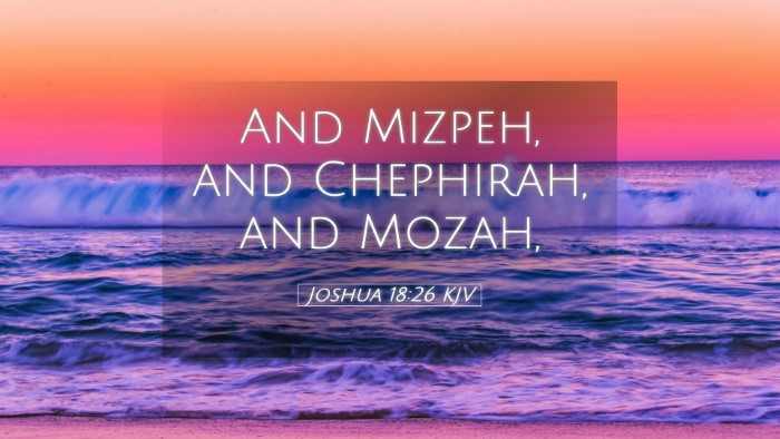 Picture 05 - Joshua 18:26 KJV Desktop Wallpaper - And Mizpeh, and Chephirah, and - Desktop Bible Verse Wallpaper