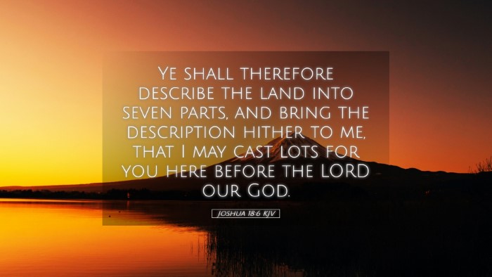 Picture 05 - Joshua 18:6 KJV Desktop Wallpaper - Ye shall therefore describe the land into seven - Desktop Bible Verse Wallpaper