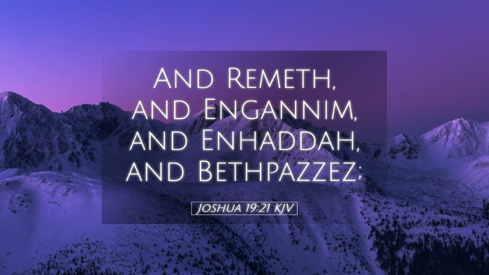 Picture 05 - Joshua 19:21 KJV Desktop Wallpaper - And Remeth, and Engannim, and Enhaddah, and - Desktop Bible Verse Wallpaper
