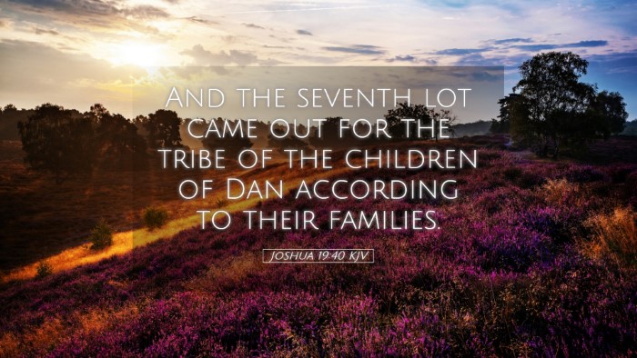 Picture 05 - Joshua 19:40 KJV Desktop Wallpaper - And the seventh lot came out for the tribe of the - Desktop Bible Verse Wallpaper