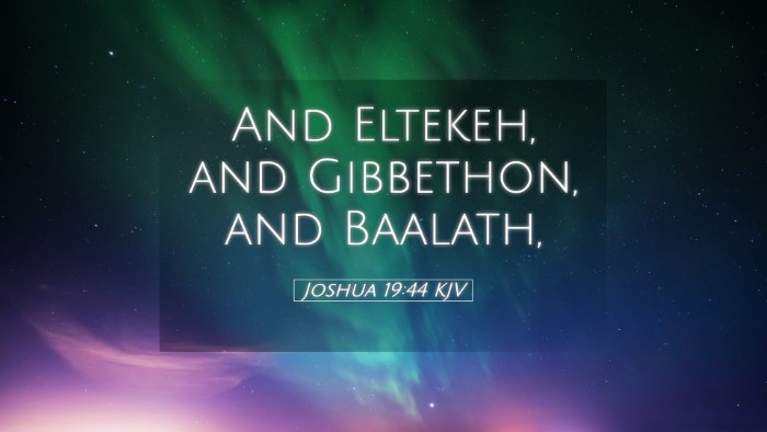 Picture 05 - Joshua 19:44 KJV Desktop Wallpaper - And Eltekeh, and Gibbethon, and - Desktop Bible Verse Wallpaper