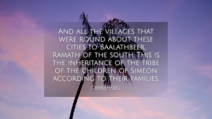 Picture 05 - Joshua 19:8 KJV Desktop Wallpaper - And all the villages that were round about these - Desktop Bible Verse Wallpaper