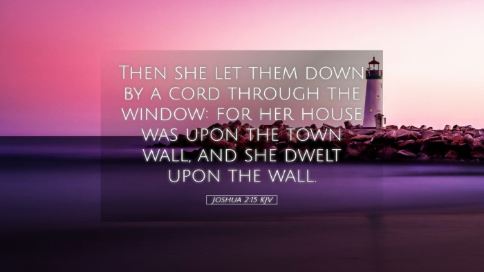 Picture 05 - Joshua 2:15 KJV Desktop Wallpaper - Then she let them down by a cord through the - Desktop Bible Verse Wallpaper