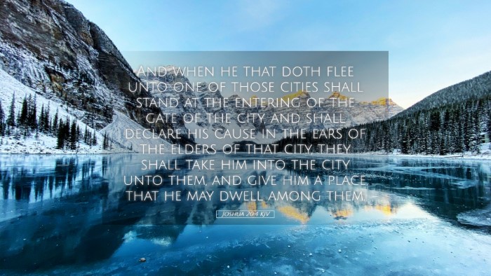Picture 05 - Joshua 20:4 KJV Desktop Wallpaper - And when he that doth flee unto one of those - Desktop Bible Verse Wallpaper
