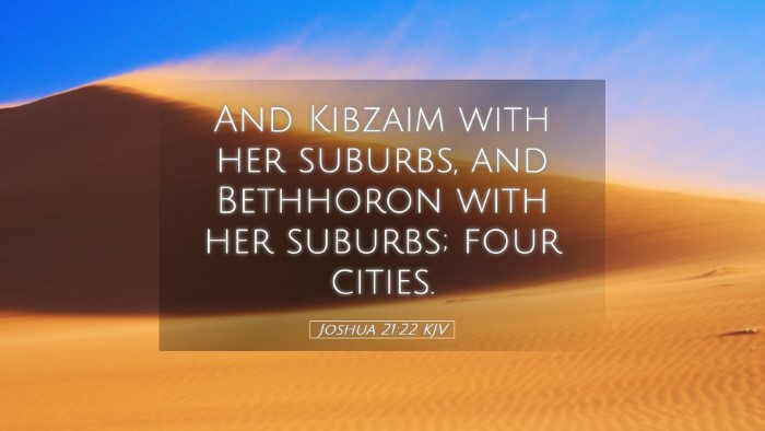 Picture 05 - Joshua 21:22 KJV Desktop Wallpaper - And Kibzaim with her suburbs, and Bethhoron with - Desktop Bible Verse Wallpaper