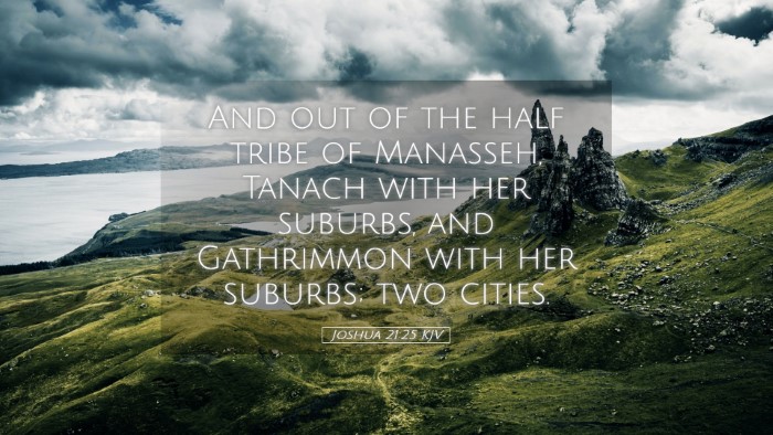Picture 05 - Joshua 21:25 KJV Desktop Wallpaper - And out of the half tribe of Manasseh, Tanach - Desktop Bible Verse Wallpaper