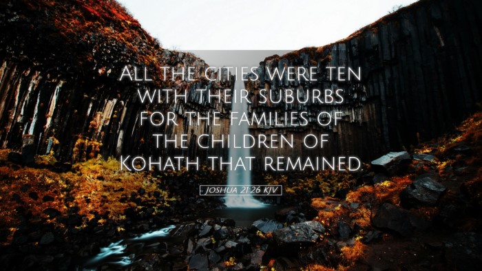 Picture 05 - Joshua 21:26 KJV Desktop Wallpaper - All the cities were ten with their suburbs for - Desktop Bible Verse Wallpaper