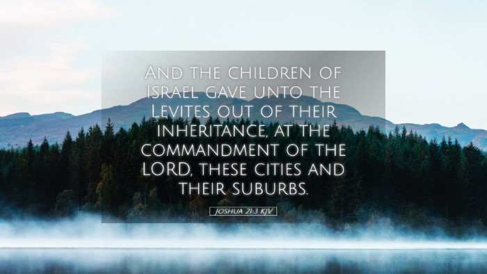 Picture 05 - Joshua 21:3 KJV Desktop Wallpaper - And the children of Israel gave unto the Levites - Desktop Bible Verse Wallpaper