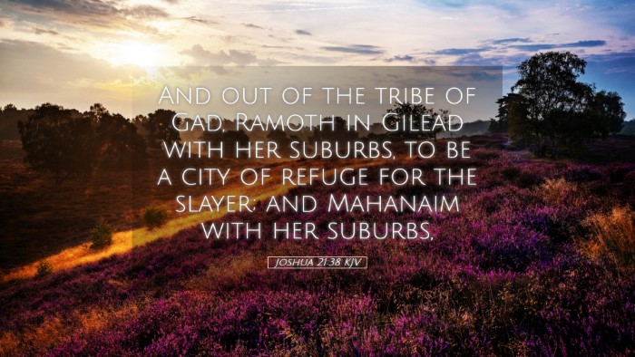 Picture 05 - Joshua 21:38 KJV Desktop Wallpaper - And out of the tribe of Gad, Ramoth in Gilead - Desktop Bible Verse Wallpaper