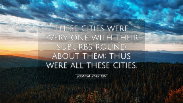 Picture 05 - Joshua 21:42 KJV Desktop Wallpaper - These cities were every one with their suburbs - Desktop Bible Verse Wallpaper