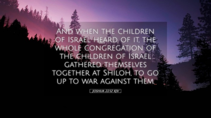 Picture 05 - Joshua 22:12 KJV Desktop Wallpaper - And when the children of Israel heard of it, the - Desktop Bible Verse Wallpaper