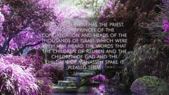Picture 05 - Joshua 22:30 KJV Desktop Wallpaper - And when Phinehas the priest, and the princes of - Desktop Bible Verse Wallpaper