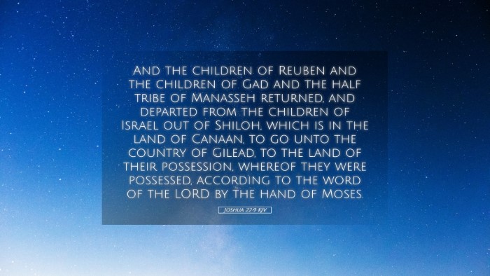 Picture 05 - Joshua 22:9 KJV Desktop Wallpaper - And the children of Reuben and the children of - Desktop Bible Verse Wallpaper