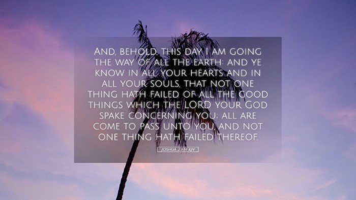 Picture 05 - Joshua 23:14 KJV Desktop Wallpaper - And, behold, this day I am going the way of all - Desktop Bible Verse Wallpaper