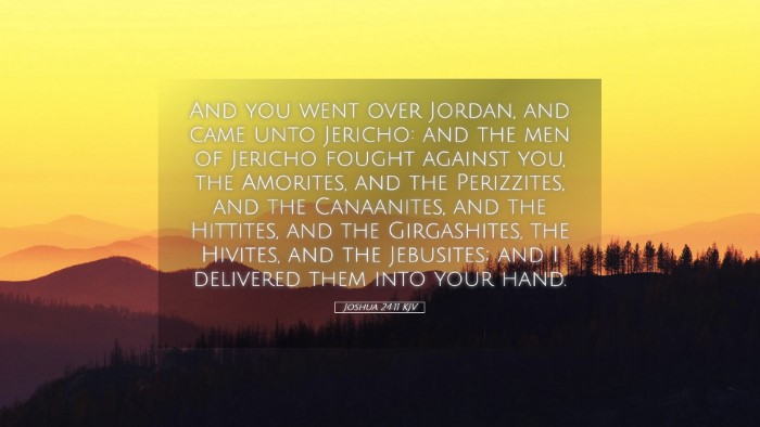 Picture 05 - Joshua 24:11 KJV Desktop Wallpaper - And you went over Jordan, and came unto Jericho: - Desktop Bible Verse Wallpaper
