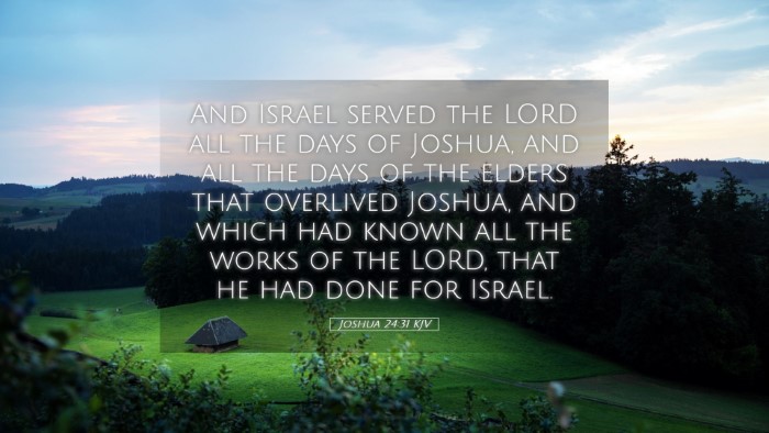 Picture 05 - Joshua 24:31 KJV Desktop Wallpaper - And Israel served the LORD all the days of - Desktop Bible Verse Wallpaper