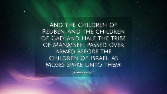 Picture 05 - Joshua 4:12 KJV Desktop Wallpaper - And the children of Reuben, and the children of - Desktop Bible Verse Wallpaper