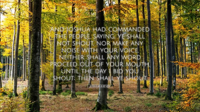 Picture 05 - Joshua 6:10 KJV Desktop Wallpaper - And Joshua had commanded the people, saying, Ye - Desktop Bible Verse Wallpaper