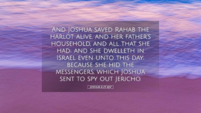 Picture 05 - Joshua 6:25 KJV Desktop Wallpaper - And Joshua saved Rahab the harlot alive, and her - Desktop Bible Verse Wallpaper