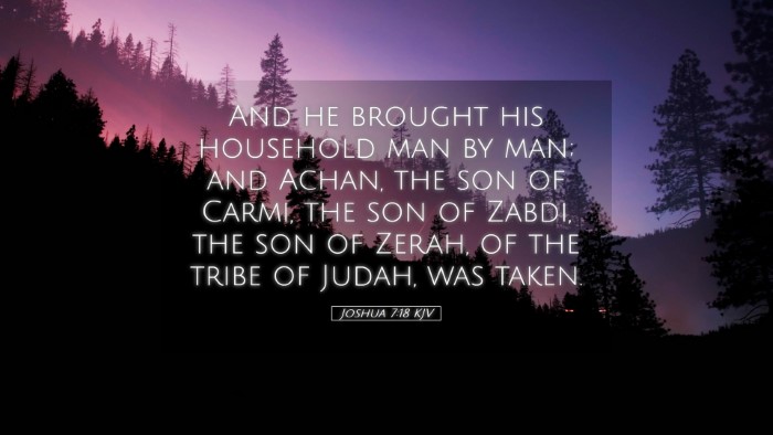 Picture 05 - Joshua 7:18 KJV Desktop Wallpaper - And he brought his household man by man; and - Desktop Bible Verse Wallpaper