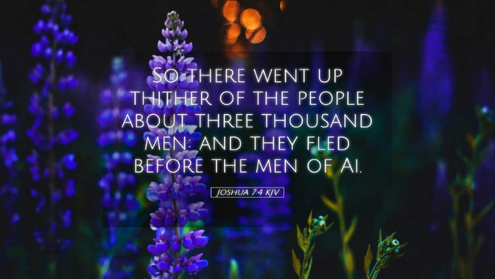 Picture 05 - Joshua 7:4 KJV Desktop Wallpaper - So there went up thither of the people about - Desktop Bible Verse Wallpaper