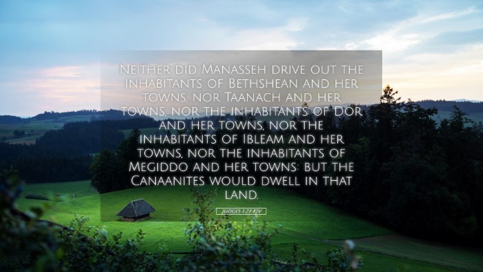 Picture 05 - Judges 1:27 KJV Desktop Wallpaper - Neither did Manasseh drive out the inhabitants of - Desktop Bible Verse Wallpaper