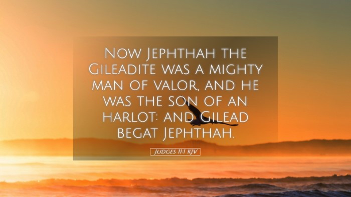 Picture 05 - Judges 11:1 KJV Desktop Wallpaper - Now Jephthah the Gileadite was a mighty man of - Desktop Bible Verse Wallpaper