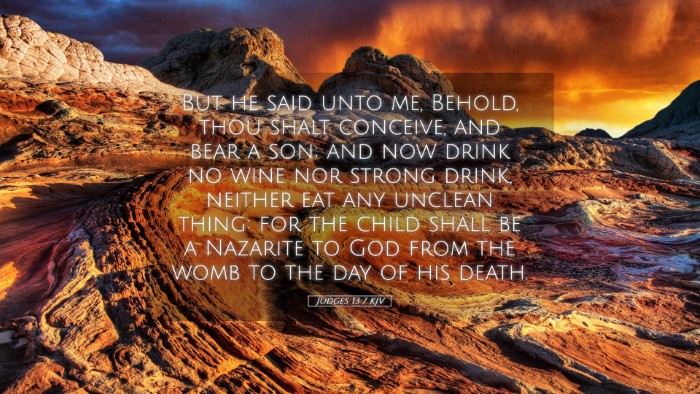 Picture 05 - Judges 13:7 KJV Desktop Wallpaper - But he said unto me, Behold, thou shalt conceive, - Desktop Bible Verse Wallpaper