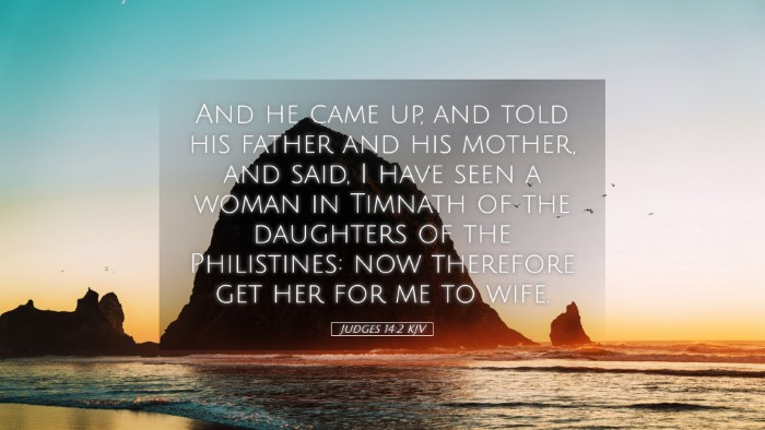 Picture 05 - Judges 14:2 KJV Desktop Wallpaper - And he came up, and told his father and his - Desktop Bible Verse Wallpaper