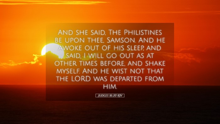 Picture 05 - Judges 16:20 KJV Desktop Wallpaper - And she said, The Philistines be upon thee, - Desktop Bible Verse Wallpaper