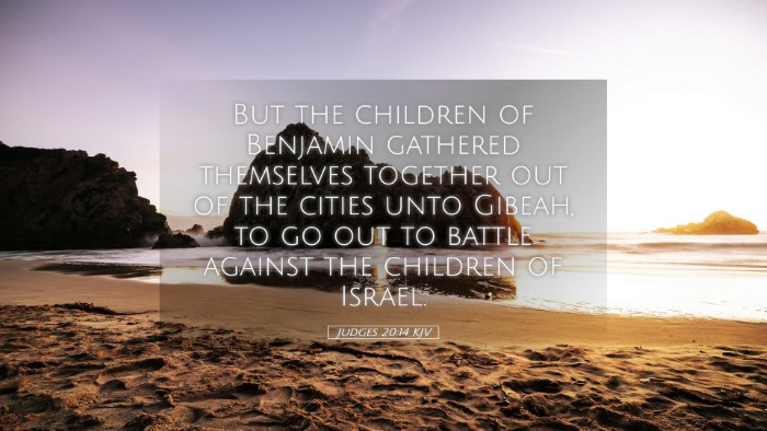 Picture 05 - Judges 20:14 KJV Desktop Wallpaper - But the children of Benjamin gathered themselves - Desktop Bible Verse Wallpaper