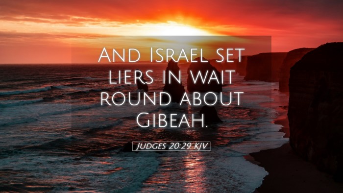 Picture 05 - Judges 20:29 KJV Desktop Wallpaper - And Israel set liers in wait round about - Desktop Bible Verse Wallpaper