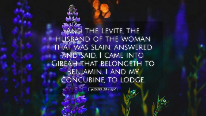 Picture 05 - Judges 20:4 KJV Desktop Wallpaper - And the Levite, the husband of the woman that was - Desktop Bible Verse Wallpaper
