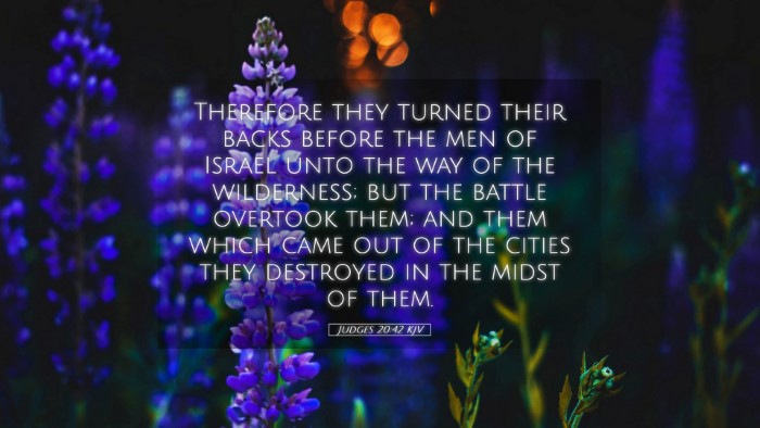 Picture 05 - Judges 20:42 KJV Desktop Wallpaper - Therefore they turned their backs before the men - Desktop Bible Verse Wallpaper