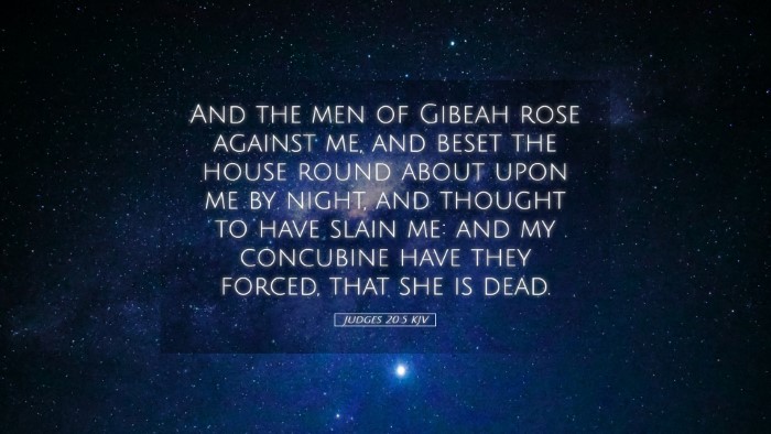 Picture 05 - Judges 20:5 KJV Desktop Wallpaper - And the men of Gibeah rose against me, and beset - Desktop Bible Verse Wallpaper